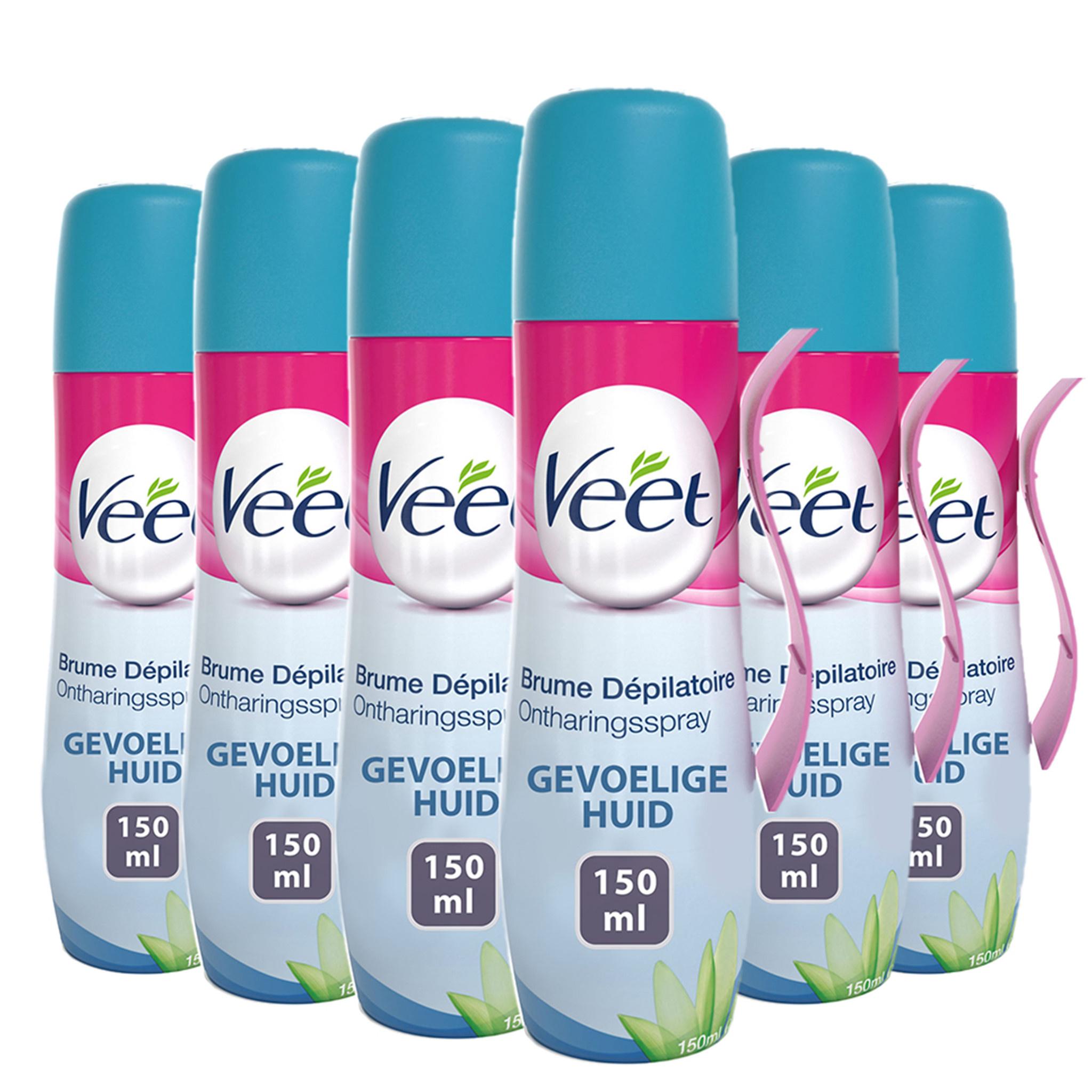 Veet Spray On Sensitive 150ML - 6 Stuks - Voordeelverpakking