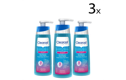Clearasil Ultra Gel Wash 200ML - 3 Stuks - Voordeelverpakking