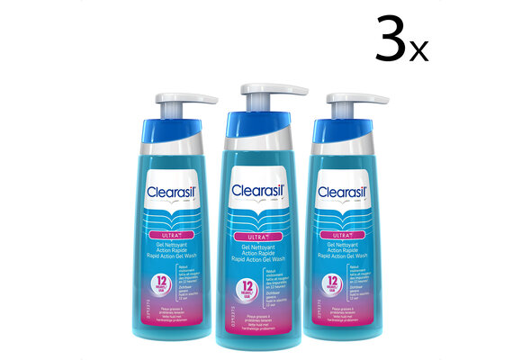 Clearasil Ultra Gel Wash 200ML - 3 Stuks - Voordeelverpakking