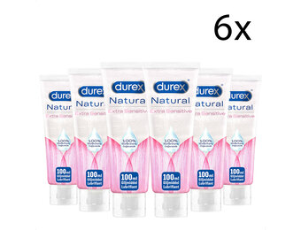 Durex Natural Extra Sensitive Gel 100ML - 6 Stuks - Voordeelverpakking