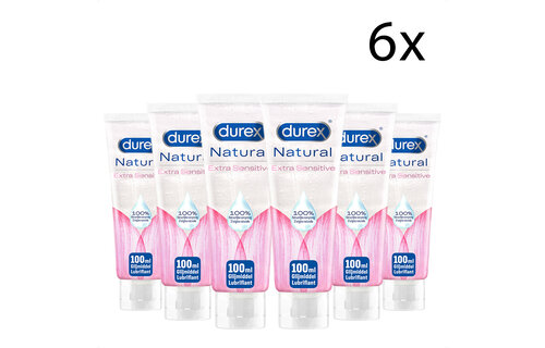 Durex Natural Extra Sensitive Gel 100ML - 6 Stuks - Voordeelverpakking