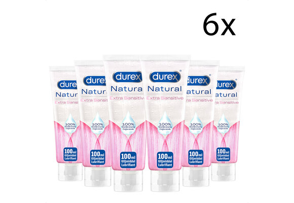Durex Natural Extra Sensitive Gel 100ML - 6 Stuks - Voordeelverpakking