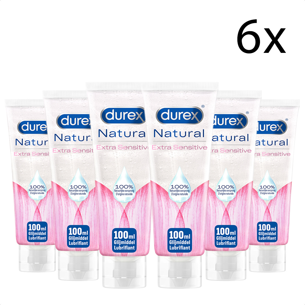 Durex Natural Extra Sensitive Gel 100ML - 6 Stuks - Voordeelverpakking