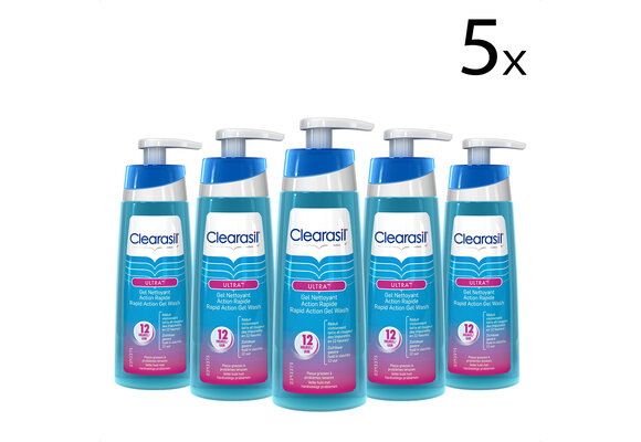 Clearasil Wasgel Ultra Gel Wash 200ml x5