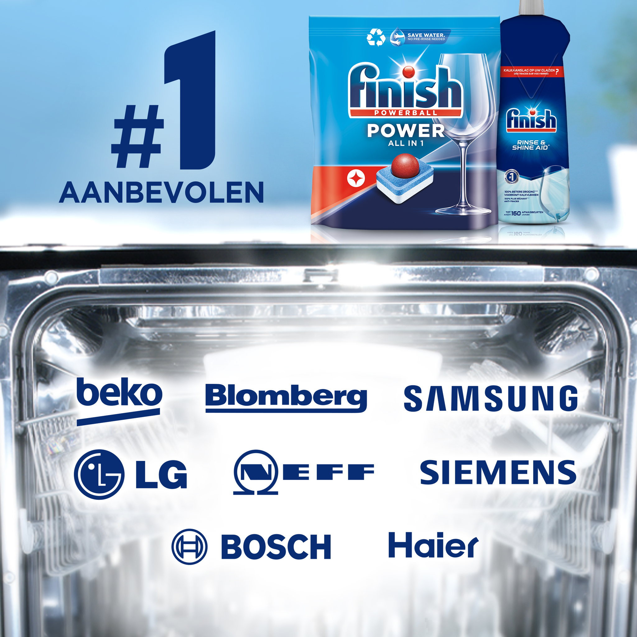 Finish Power  All in One - 180 Capsules - Halfjaarbox