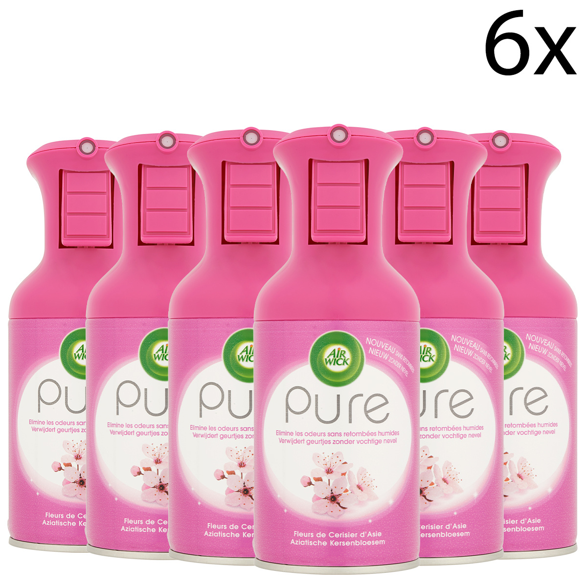 Air Wick Luchtverfrisser Spray - Pure Aziatische Kersenbloesem 250ml x6