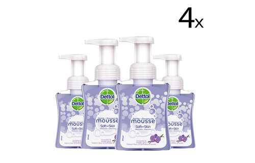 Dettol Handzeep Zachte Mousse - Orchidee & Vanille - 250ml x4