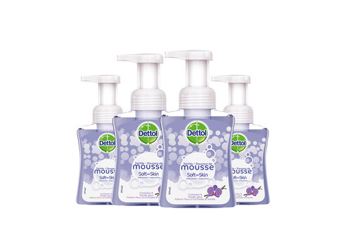 Dettol Handzeep Zachte Mousse - Orchidee & Vanille - 250ml x4