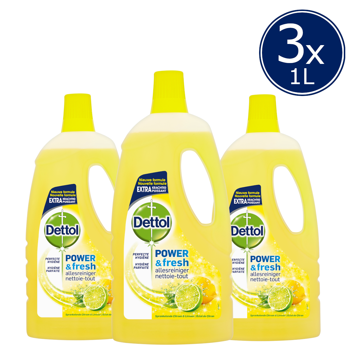 Dettol Allesreiniger Power & Fresh - Citrus - 1L x3