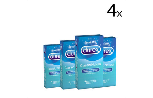 Durex Condooms Classic Natural 6st x4