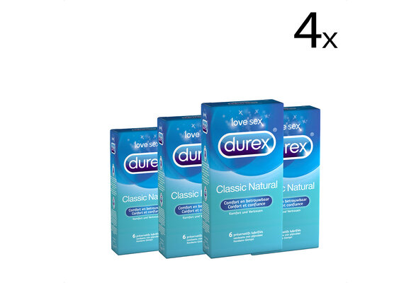 Durex Condooms Classic Natural 6st x4