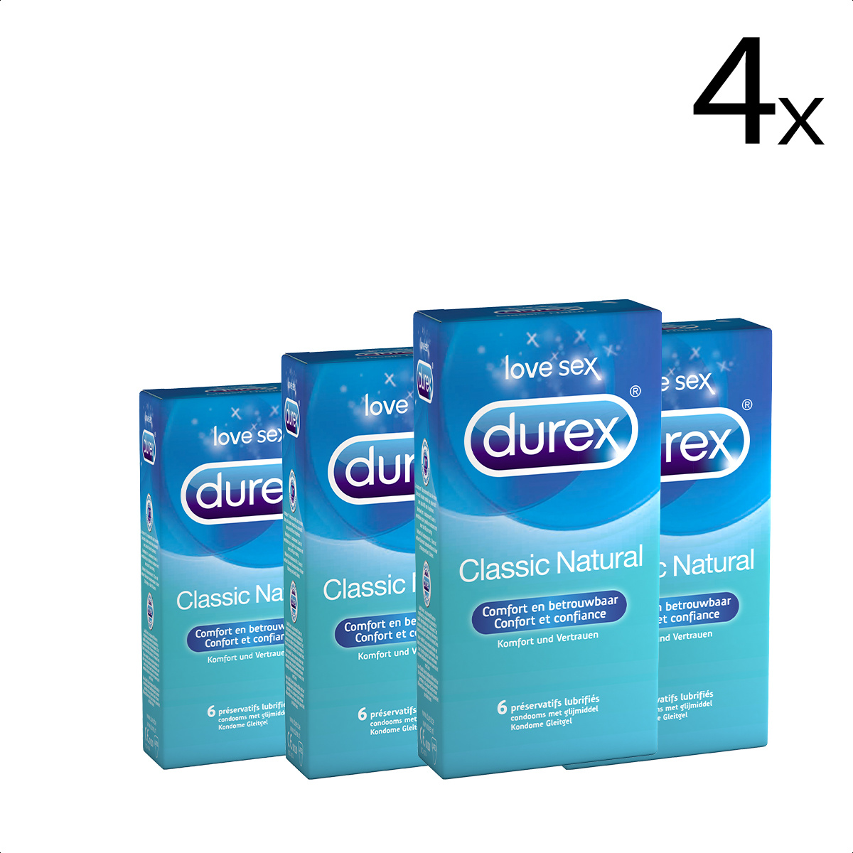 Durex Condooms Classic Natural 6st x4