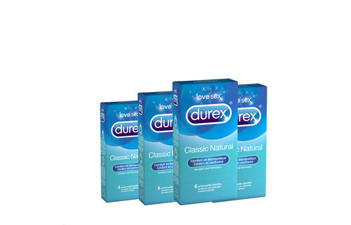 Durex Condooms Classic Natural 6st x4