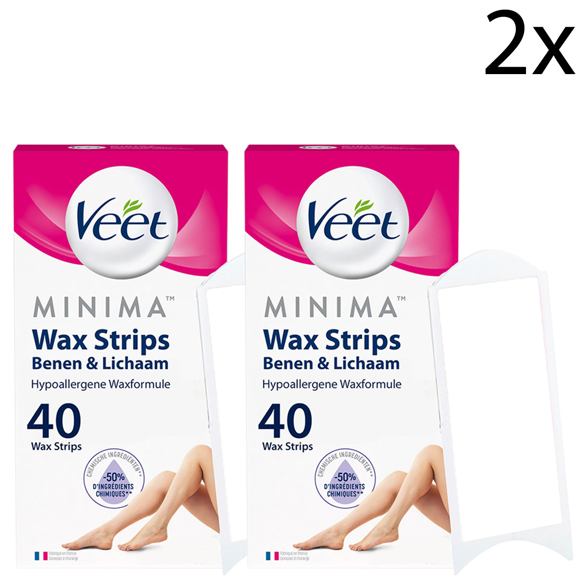 Veet Ontharingsstrips - Benen & Lichaam - Hypoallergene Minima - 40 stuks