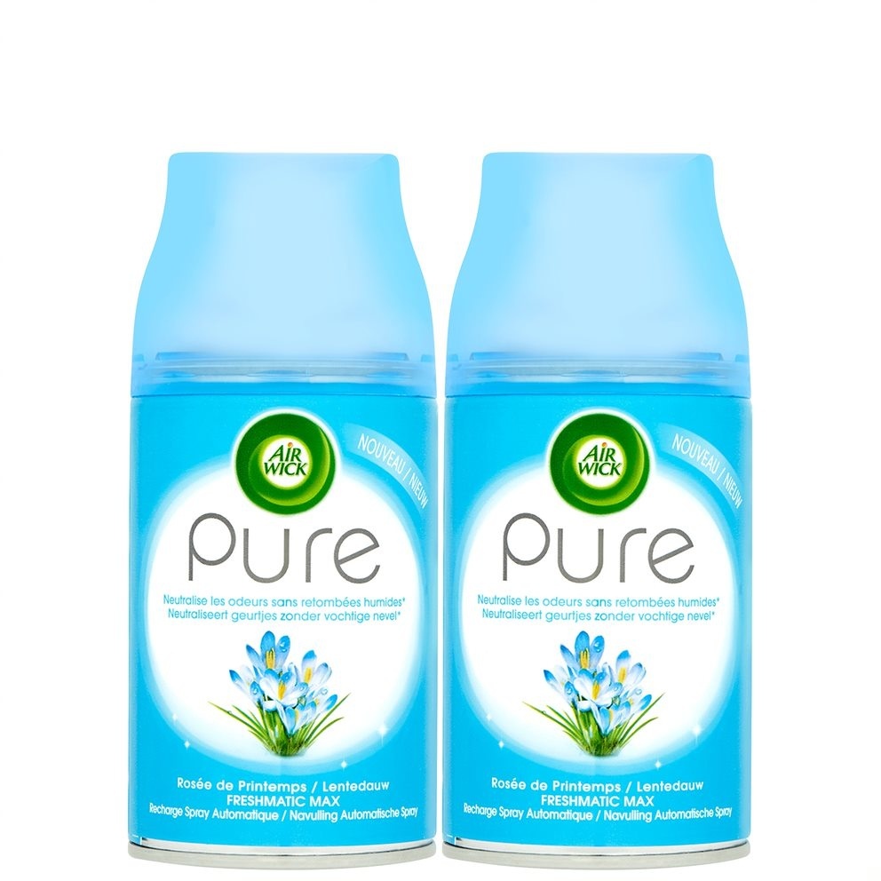 Air Wick Freshmatic Automatische Spray Luchtverfrisser - Pure Lentedauw - Navulling 250ml x2