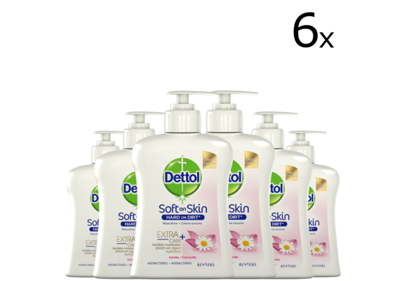 Dettol Handzeep - Extra Care Gevoelige en Normale Huid Lotus & Kamille 250ml x6