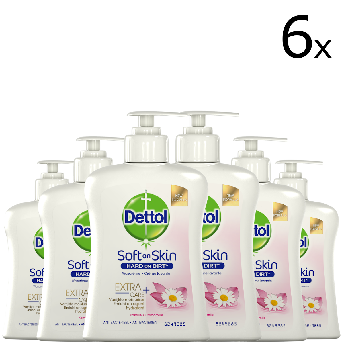 Dettol Handzeep - Extra Care Gevoelige en Normale Huid Lotus & Kamille 250ml x6