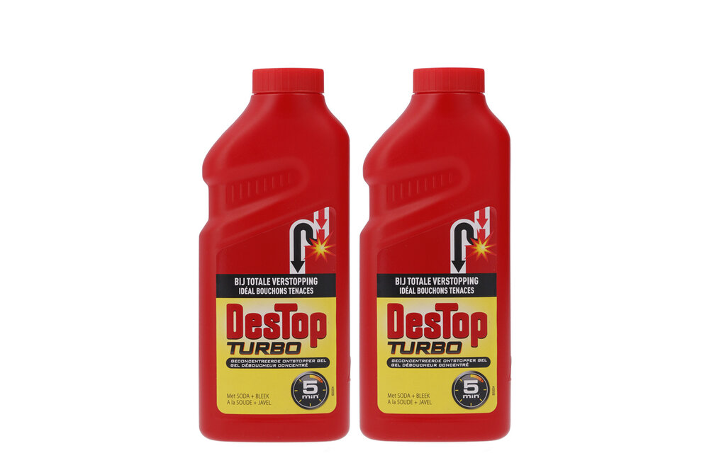 Destop Turbo Ontstopper in 5 minuten - 500 ml x2 