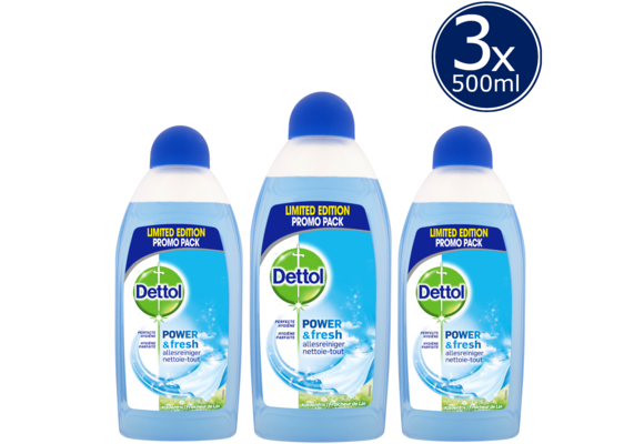 Dettol Allesreiniger Power & Fresh - Katoenfris - 500ml x3