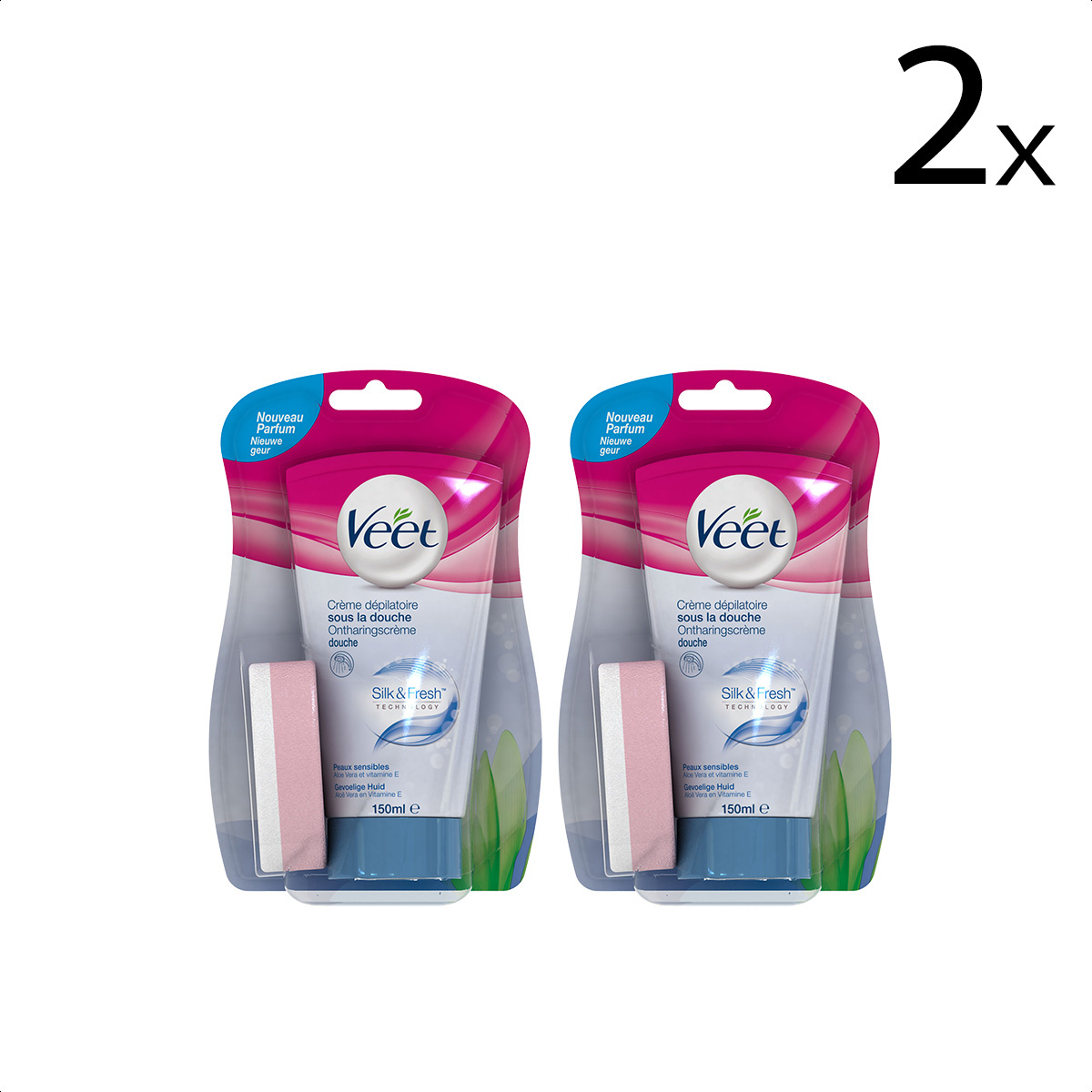 Veet OntharingscrÃ¨me  - Gevoelige Huid - In-Shower - 150ml x2