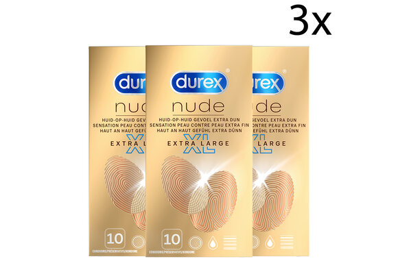 Durex Condooms Nude XL 10st x3