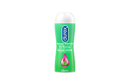 Durex Massage Olie en Glijmiddel 2-in-1 - Aloë Vera - 200ml x4
