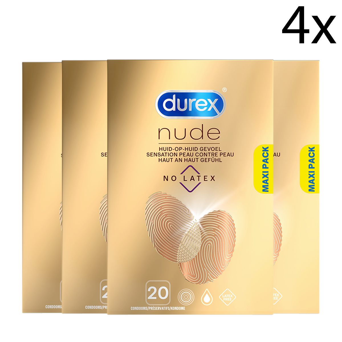 Durex Condooms Nude No Latex 20st x4