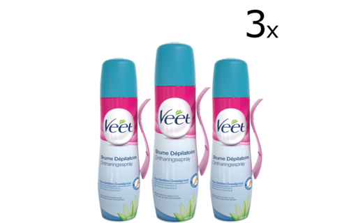 Veet Ontharingsspray - Gevoelige huid - 150ml x3