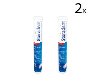 Steradent Kunstgebit Reiniger - Triple Action Plus - 30 stuks x2