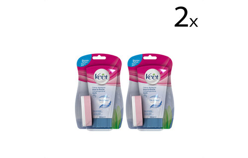 Veet Ontharingscrème  - Gevoelige Huid - In-Shower - 150ml x2