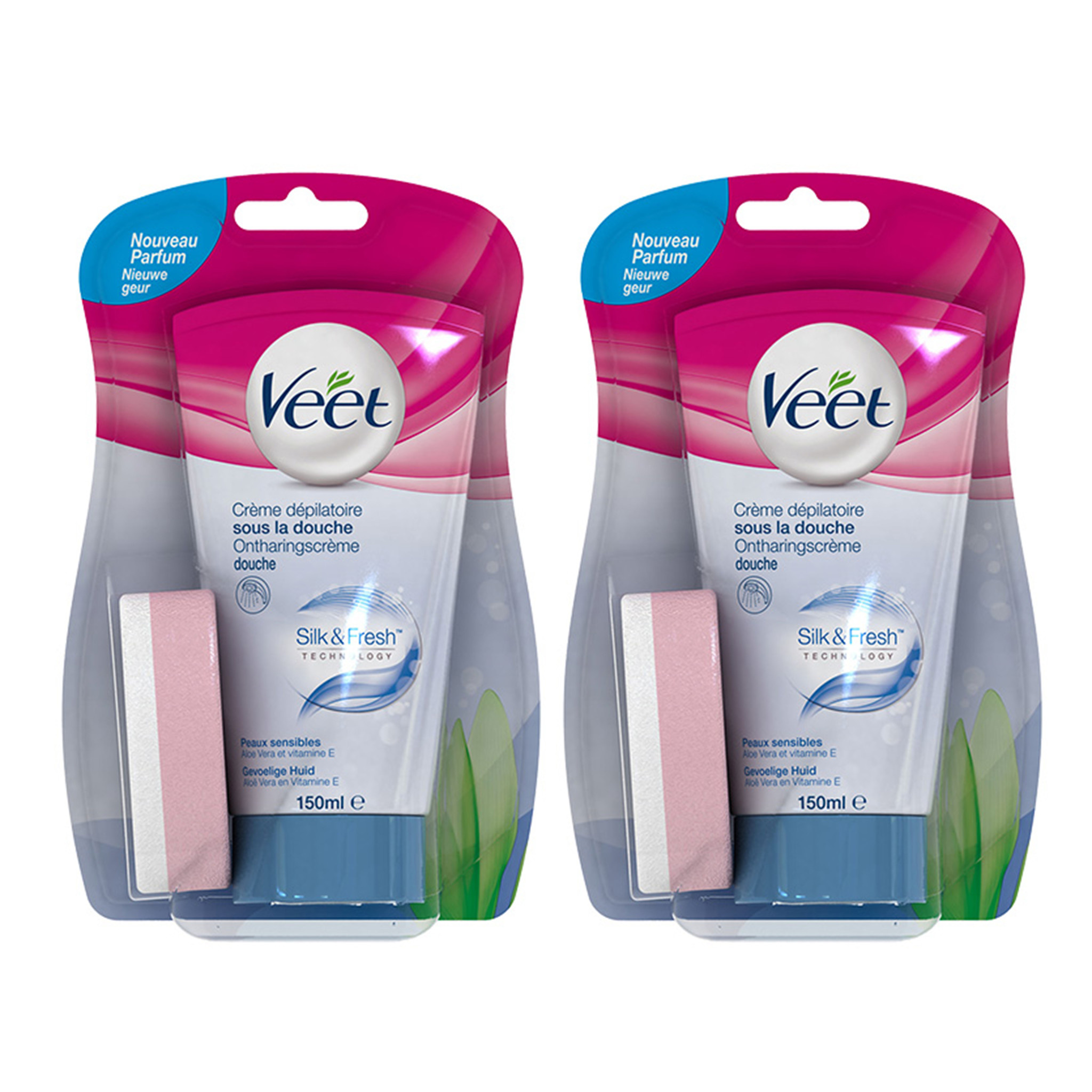 Veet Ontharingscrème  - Gevoelige Huid - In-Shower - 150ml x2