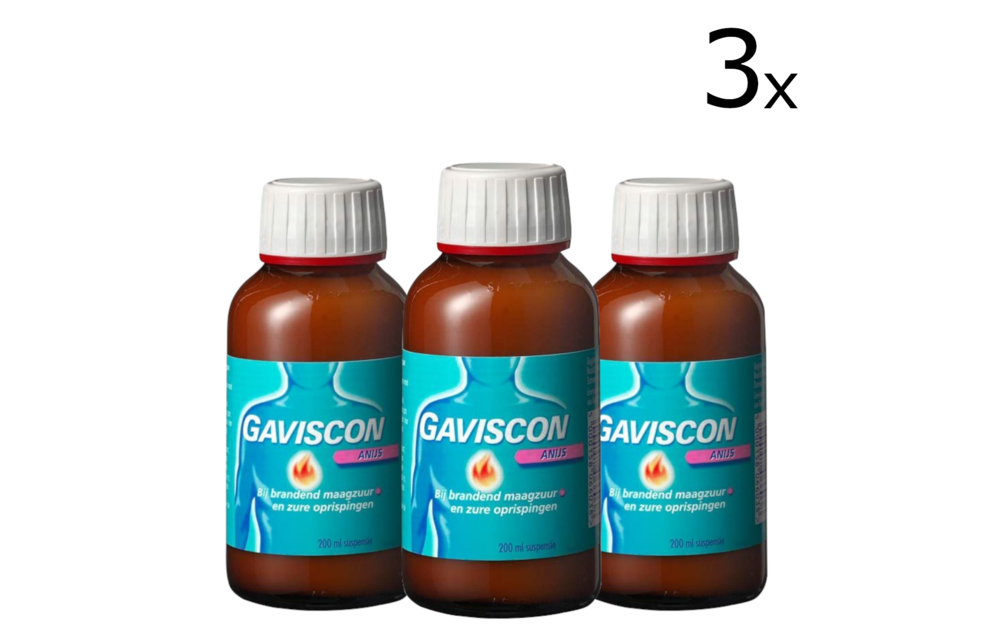 Gaviscon Suspensie Anijs - 200 ml x3
