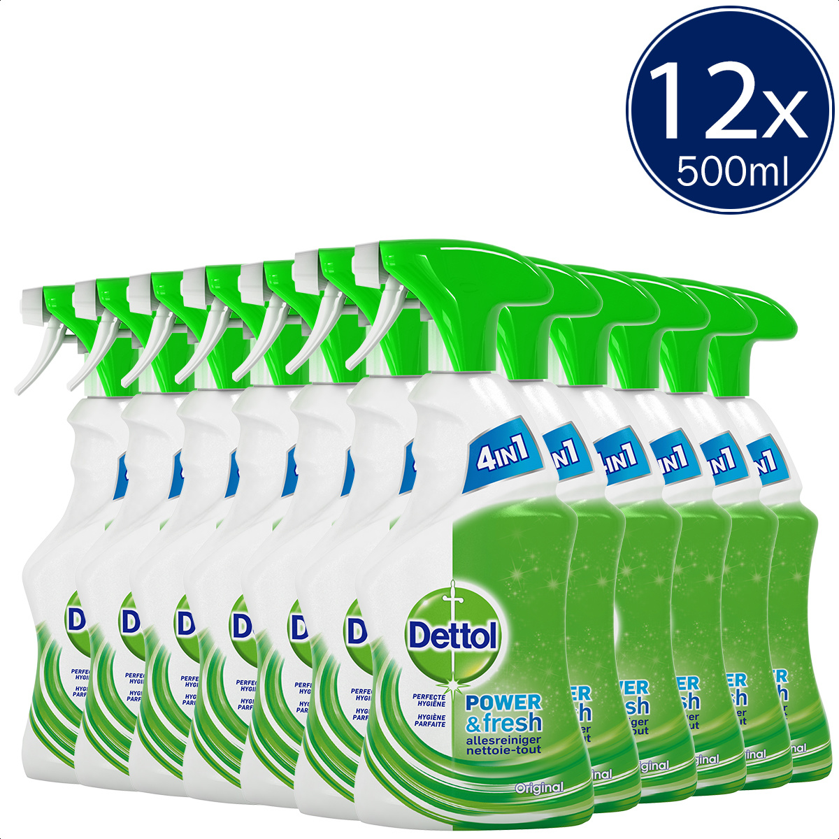 Dettol Allesreiniger Spray Power & Fresh - Original - 500ml x12