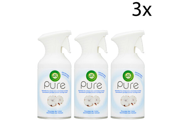 Air Wick Luchtverfrisser Spray - Pure Zachtheid van Katoen 250ml x3