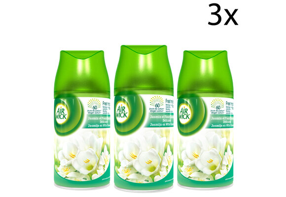 Air Wick Freshmatic Automatische Spray Luchtverfrisser - Jasmijn en Witte Bloemen - Navulling 250ml x3