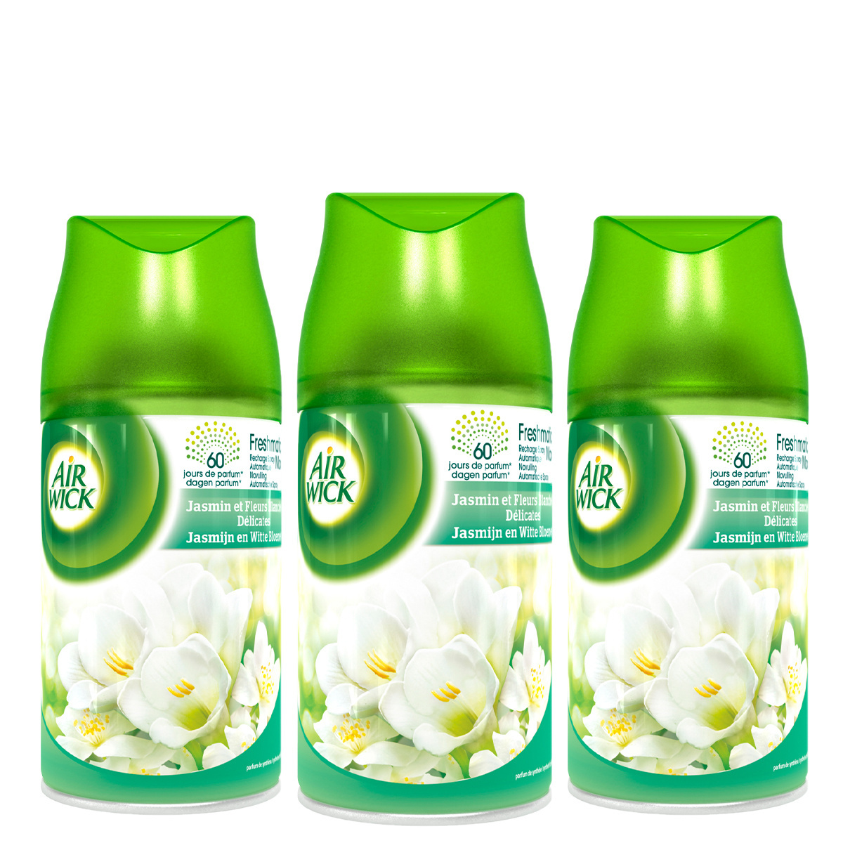 Air Wick Freshmatic Automatische Spray Luchtverfrisser - Jasmijn en Witte Bloemen - Navulling 250ml x3