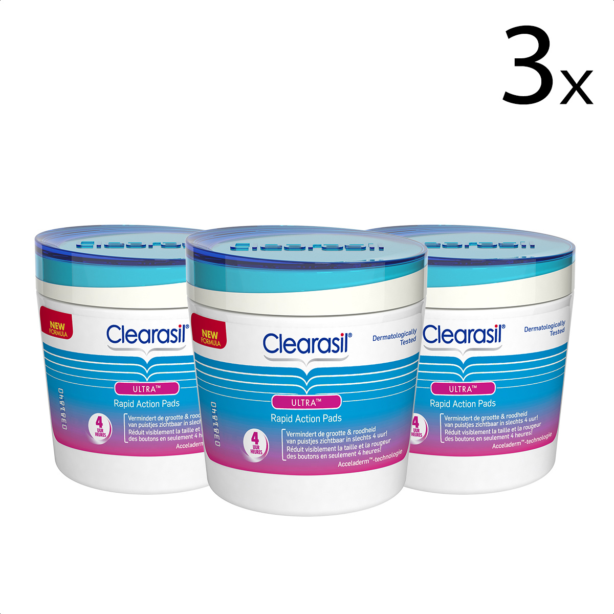 Clearasil Reinigingsdoekjes Ultra Pads 65 stuks x3