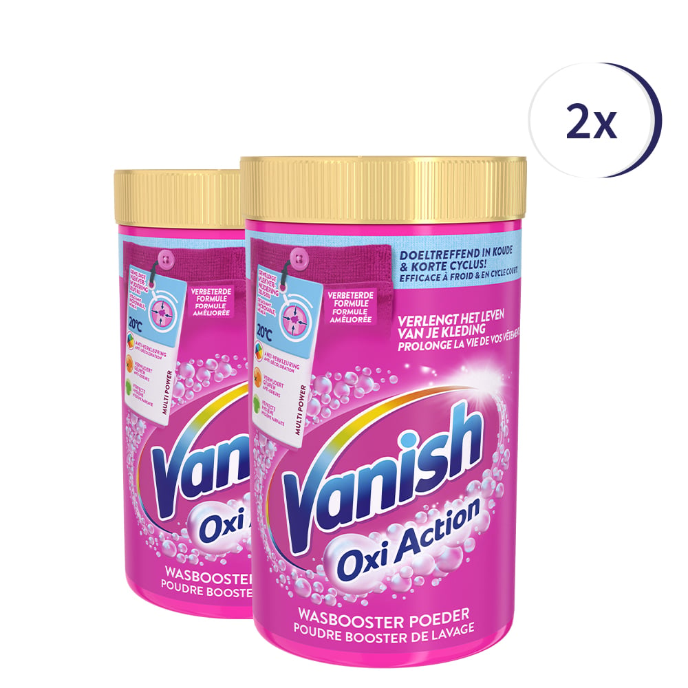 Vanish Oxi Action Wasbooster Poeder 1.5 kg x2