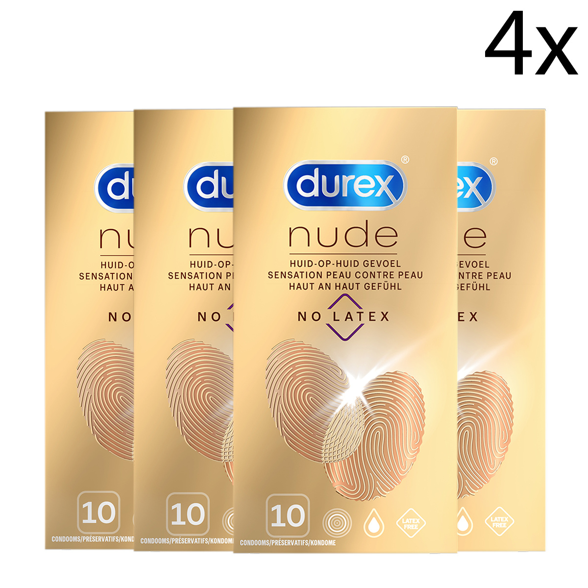 Durex Condooms Nude No Latex 10st x4