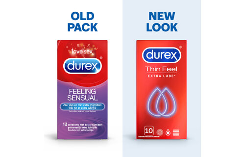 Durex Condooms Thin Feel Extra Lube 10st x6