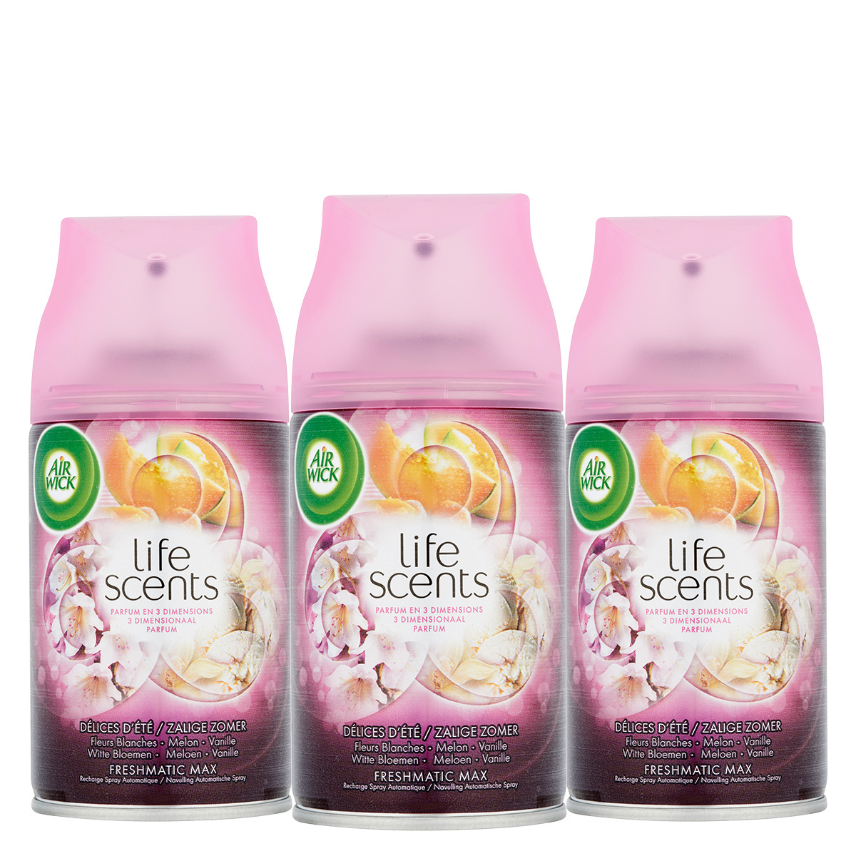 Air Wick Freshmatic Automatische Spray Luchtverfrisser - Life Scents Zalige Zomer - Navulling 250ml x3