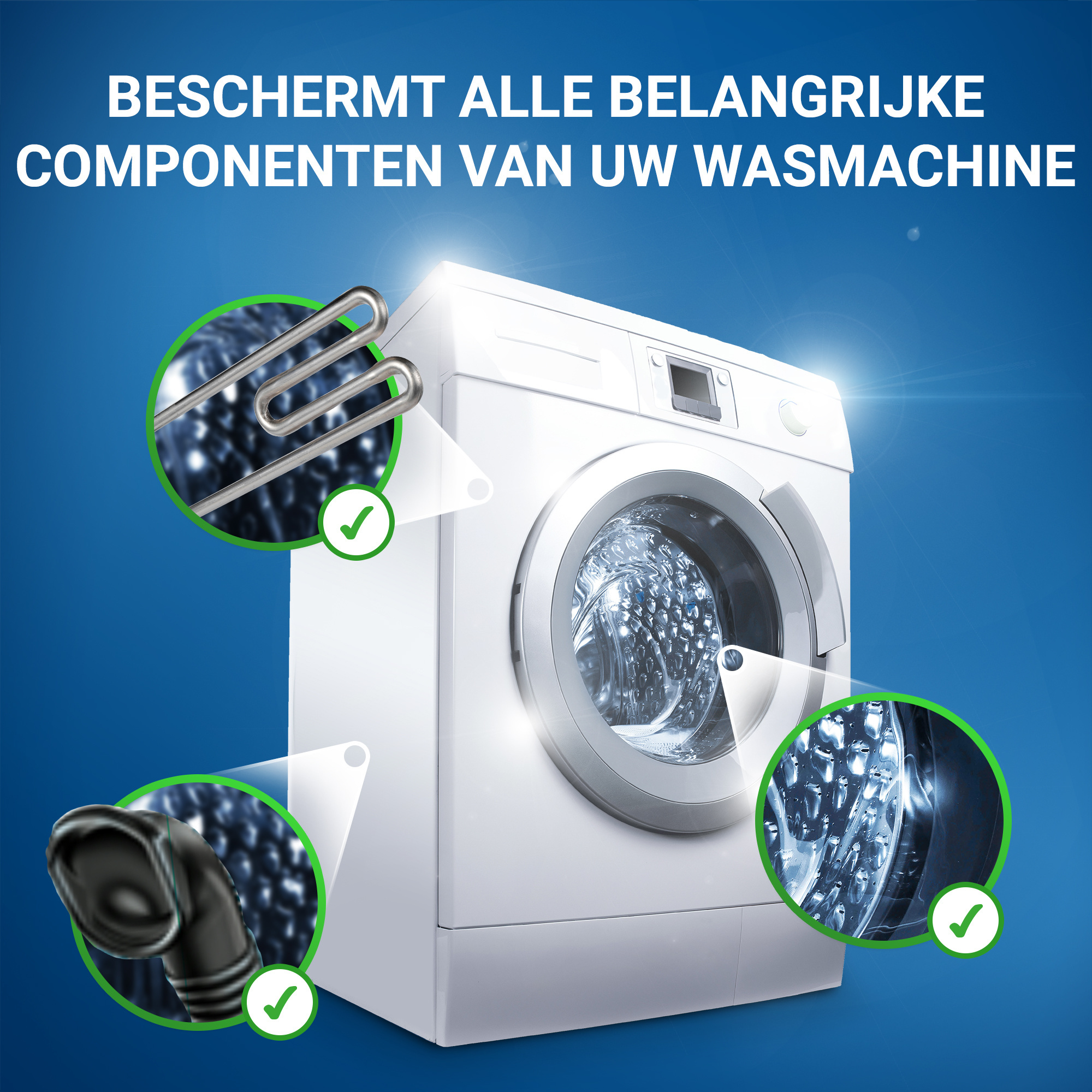 Calgon 3 in 1 Gel Wasmachinereiniger en Anti kalk - 15 Wasbeurten - 750ml