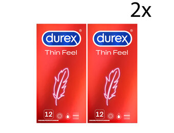 Durex Condooms Feel Thin 12st x2