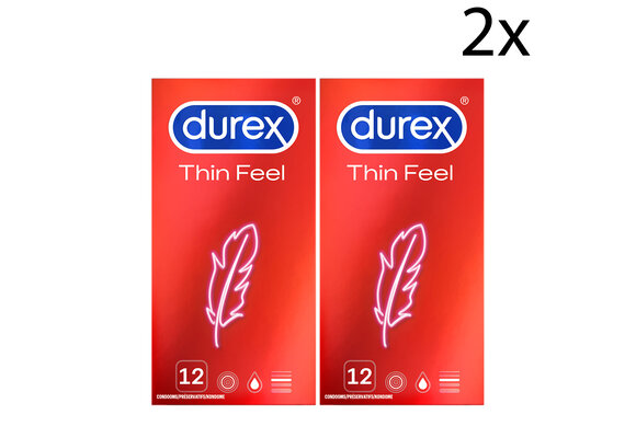 Durex Condooms Feel Thin 12st x2