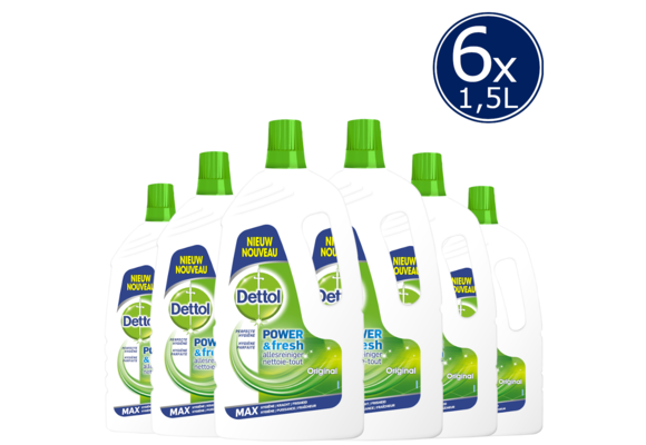 Dettol Allesreiniger Power &amp; Fresh - Original - 1,5L x6