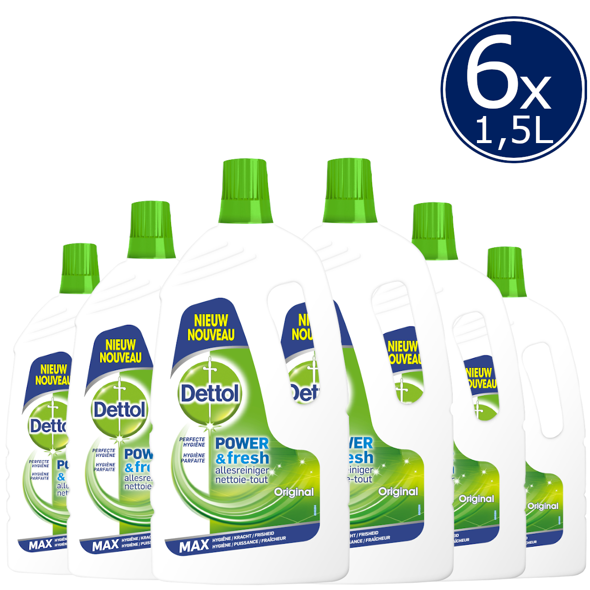 Dettol Allesreiniger Power & Fresh - Original - 1,5L x6