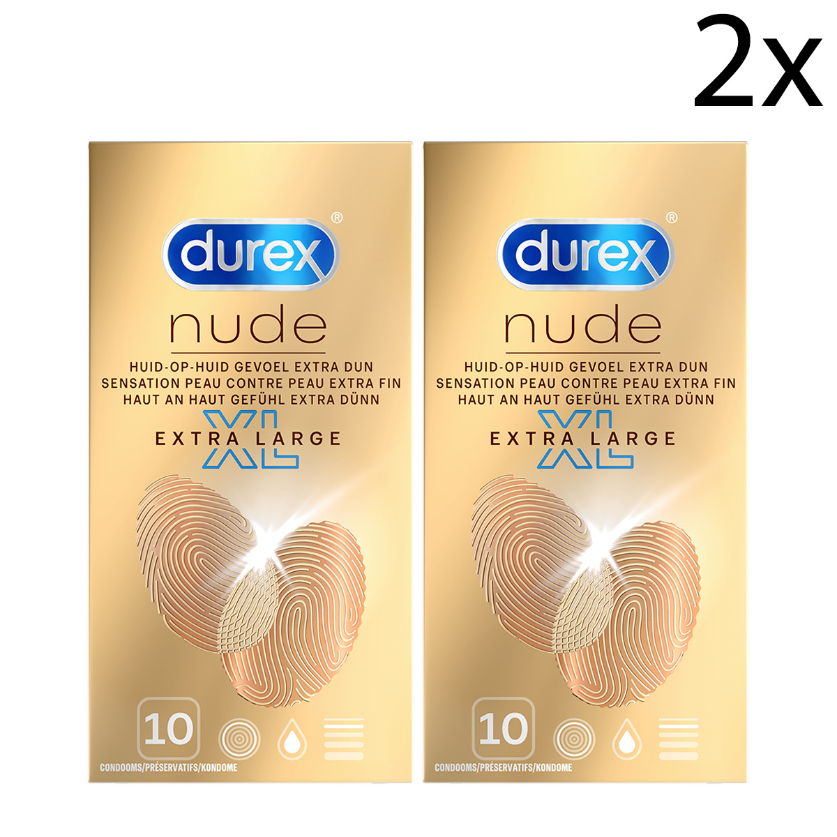 Durex Condooms Nude XL 10st x2