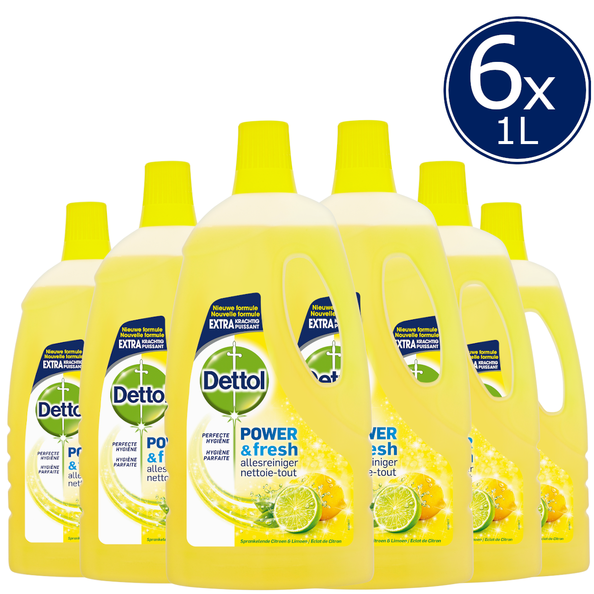 Dettol Allesreiniger Power & Fresh - Citrus - 1L x6