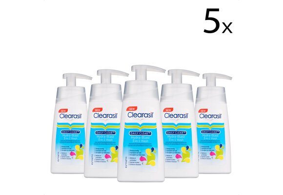 Clearasil Reiningingslotion Daily Clear 3-in-1 Wash 150ml x5