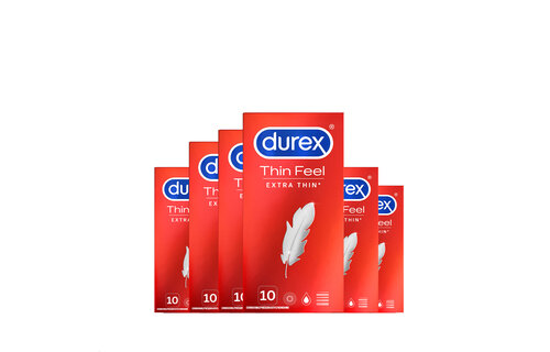 Durex Condooms Thin Feel Extra Thin 10st x6